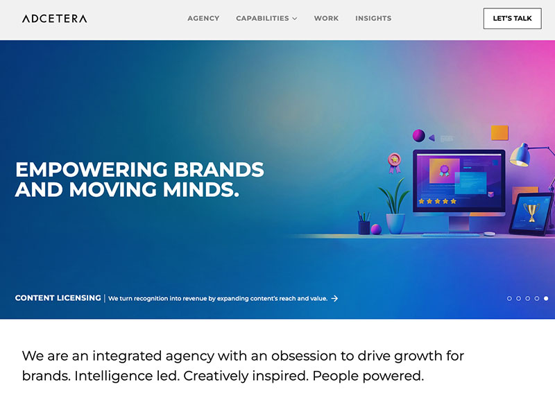 Adcetera agency website (adcetera.com)