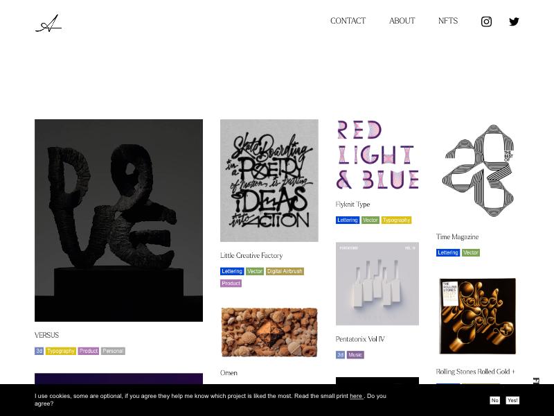 Alex Trochut, Designer portfolio website