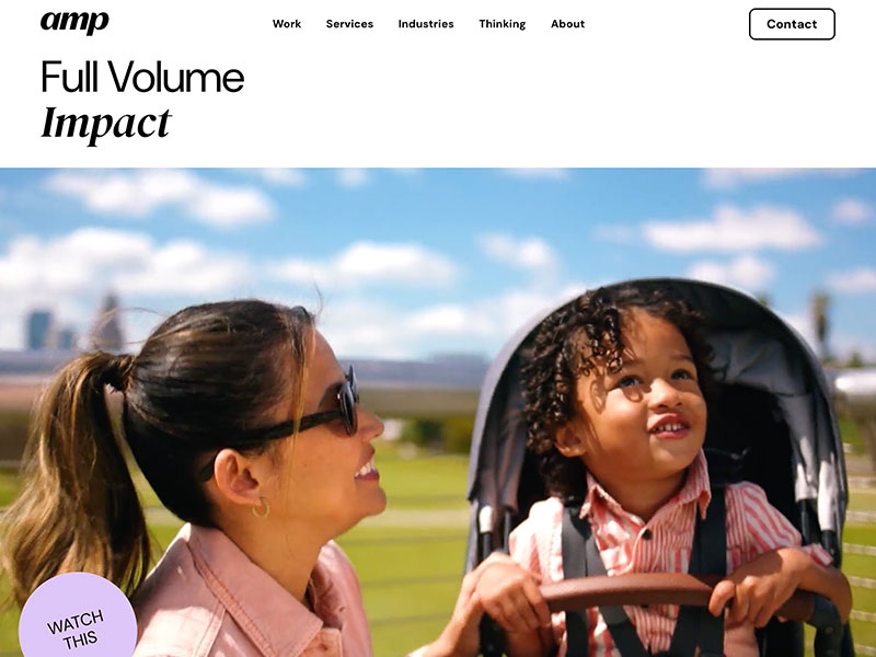 AMP Agency agency website (ampagency.com)