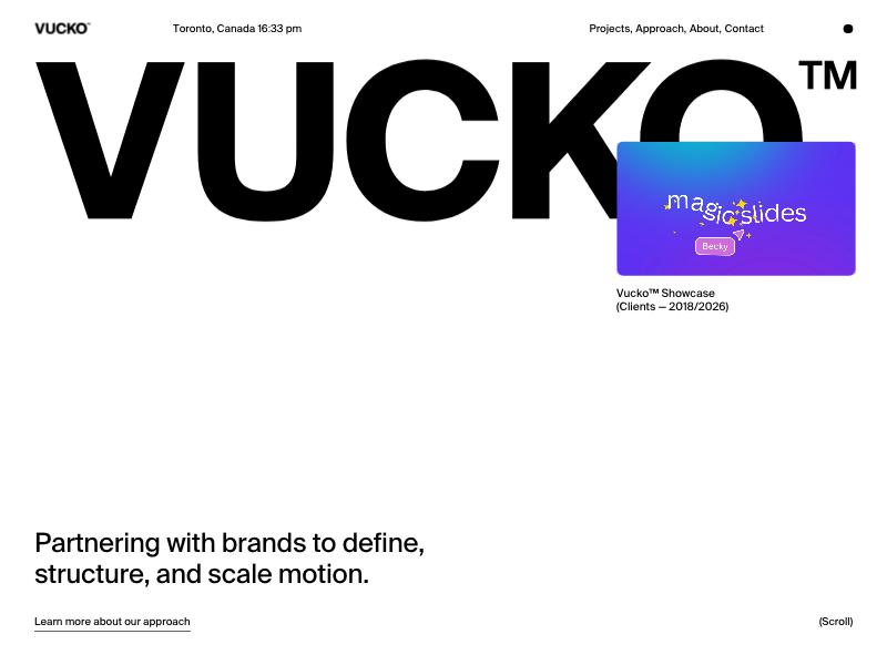 Andrew Vucko, Motion Designer portfolio website