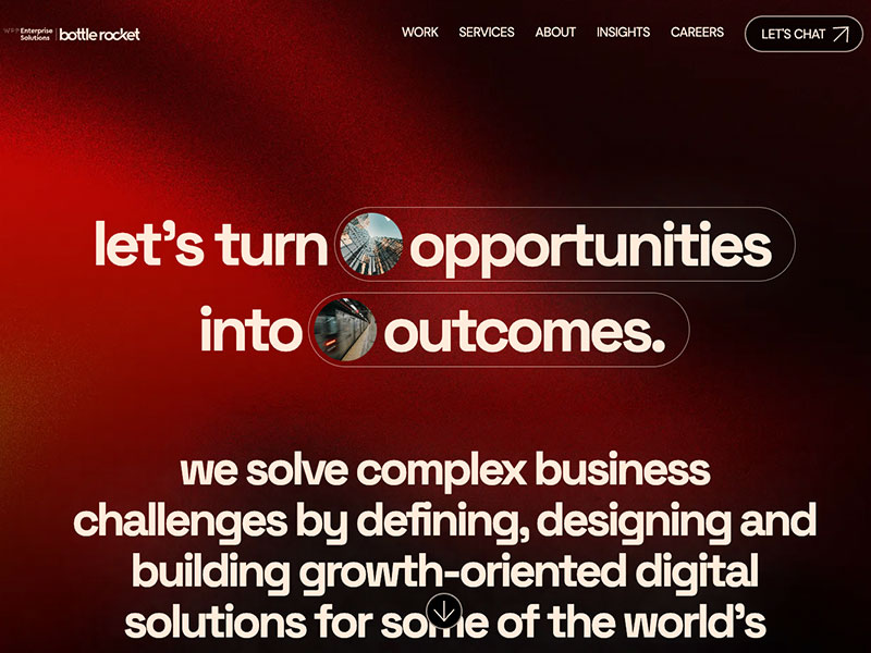 Bottle Rocket agency website (bottlerocketstudios.com)