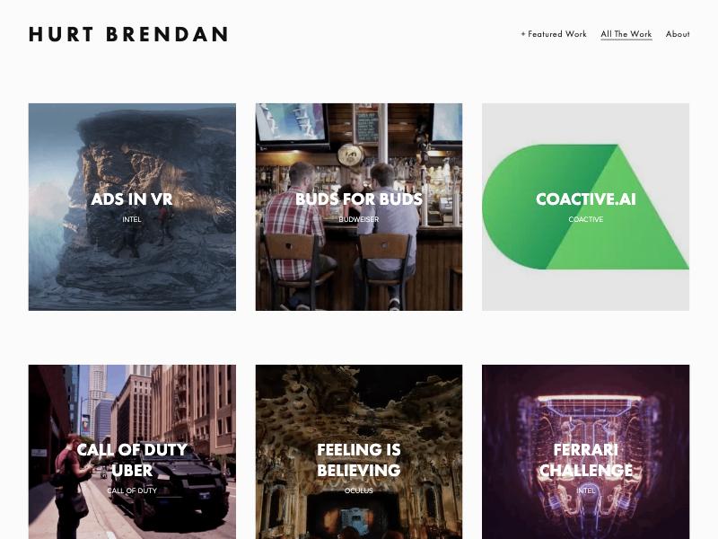 Brendan Hurt, Copywriter portfolio website
