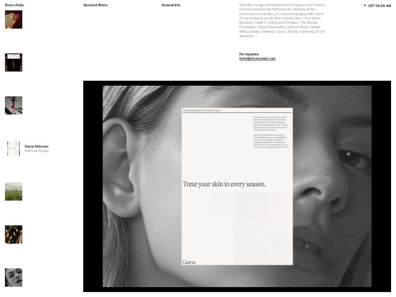 Bruno Arizio, Design Director portfolio website