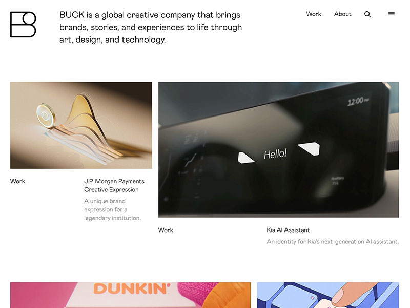 Buck agency website (buck.co)