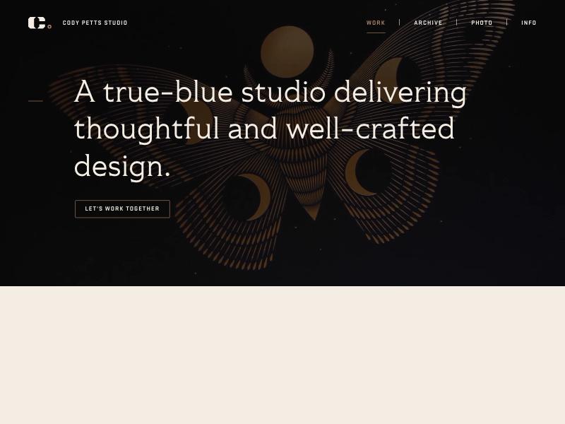 Cody Petts — Designer portfolio website