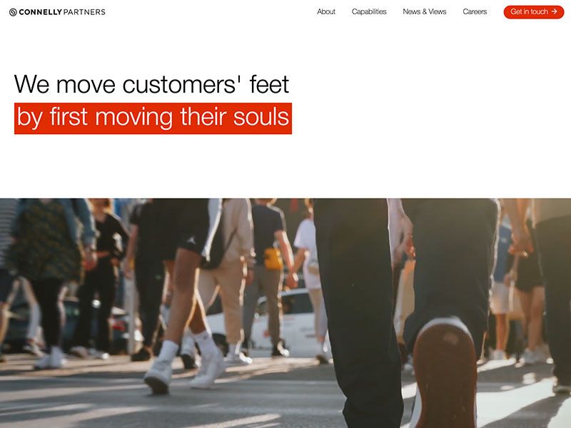 Connelly Partners agency website (connellypartners.com)