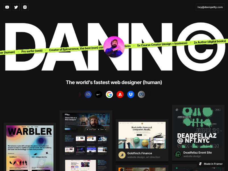 Dann Petty, Creative Director portfolio website