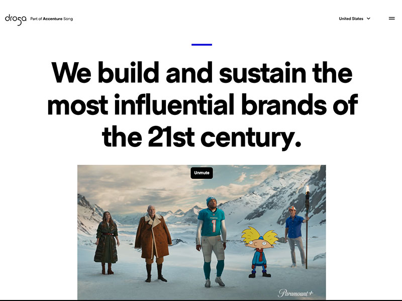 Droga5 agency website (droga5.com)