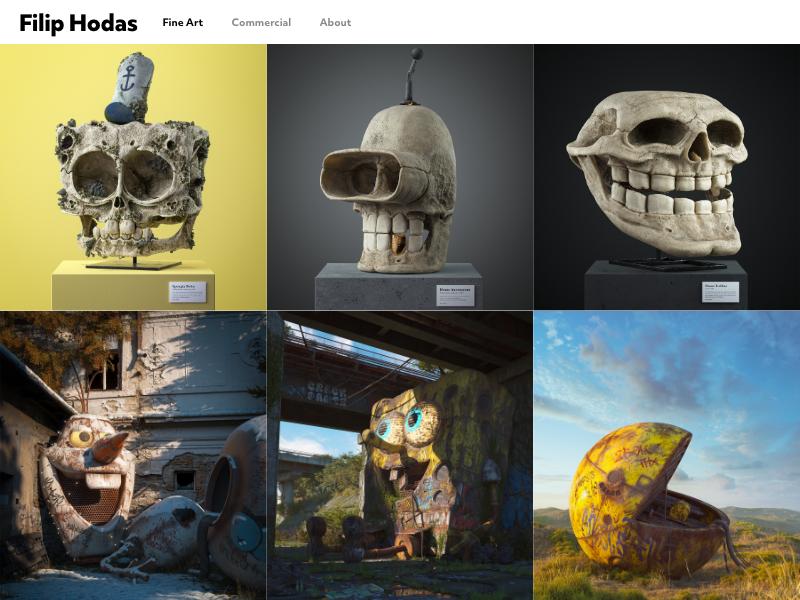Filip Hodas, 3D Artist portfolio website