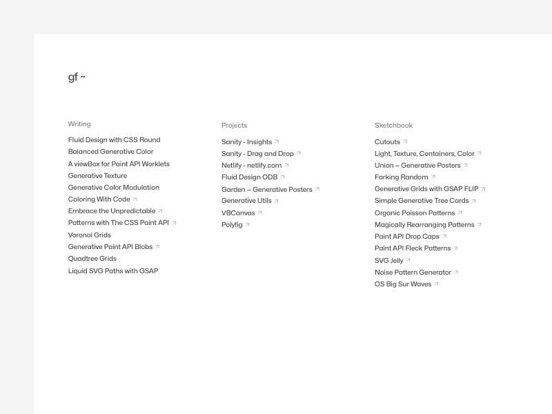 George Francis, Developer portfolio website