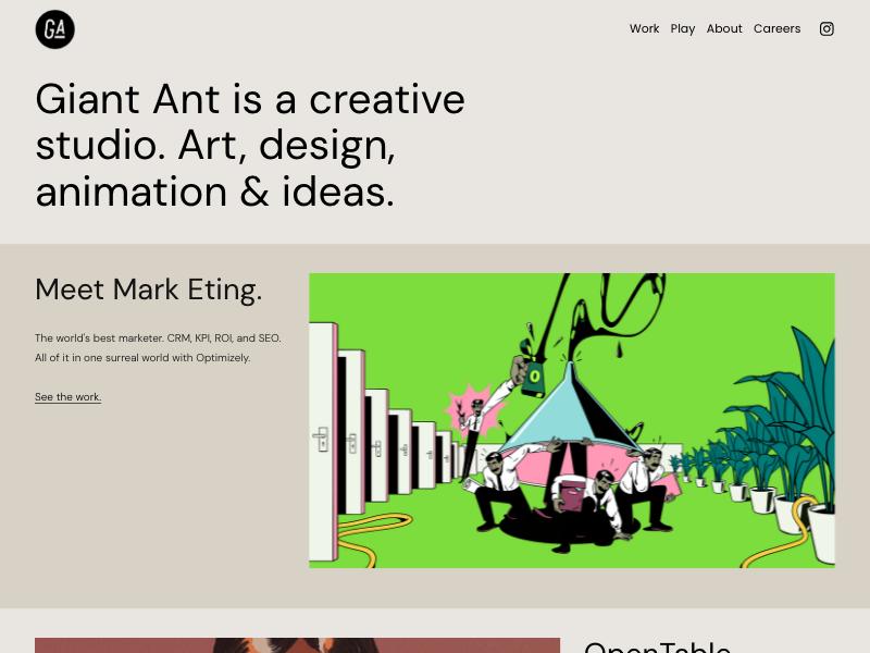 Giant Ant agency website (giantant.ca)