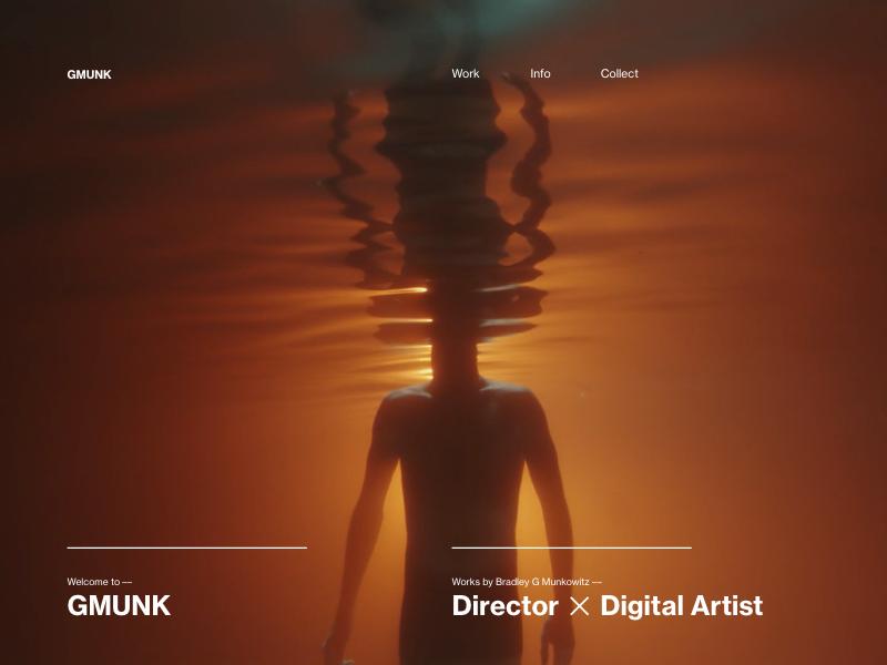 GMUNK, Creative Director portfolio website