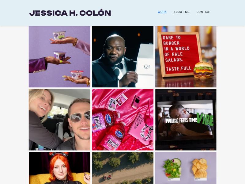 Jessica Colón, Copywriter portfolio website