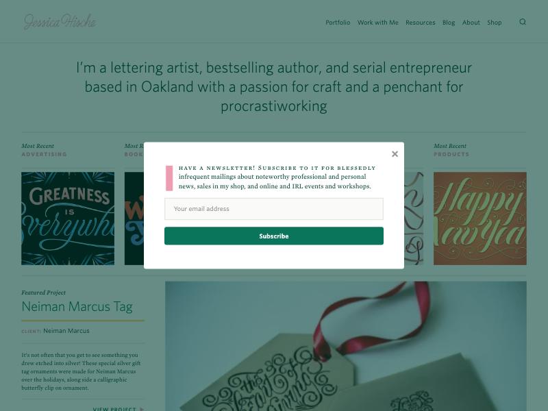 Jessica Hische — Lettering Artist portfolio website