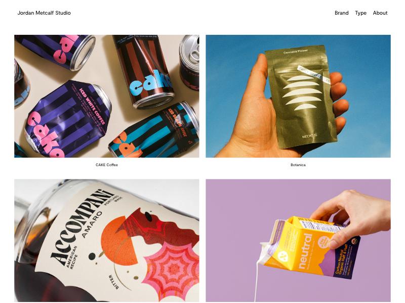 Jordan Metcalf, Designer portfolio website
