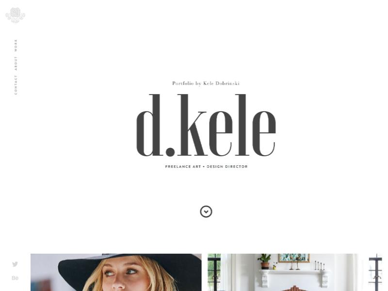 Kele Dobrinski, Art Director portfolio website