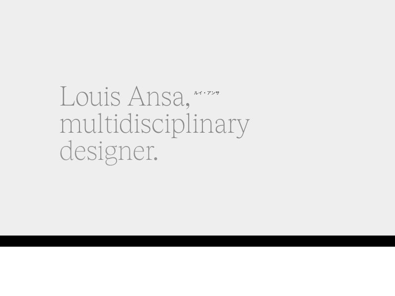 Louis Ansa, Designer portfolio website
