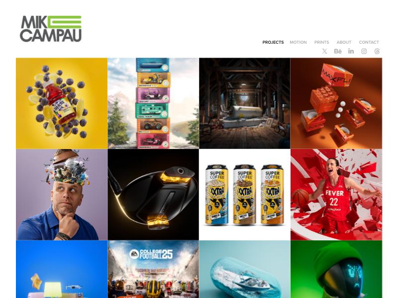 Mike Campau, Art Director portfolio website