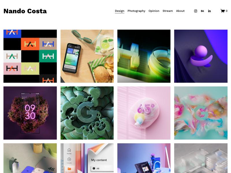 Nando Costa, Motion Designer portfolio website