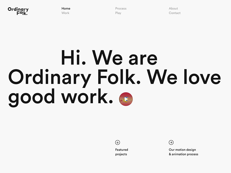 Ordinary Folk agency website (ordinaryfolk.co)