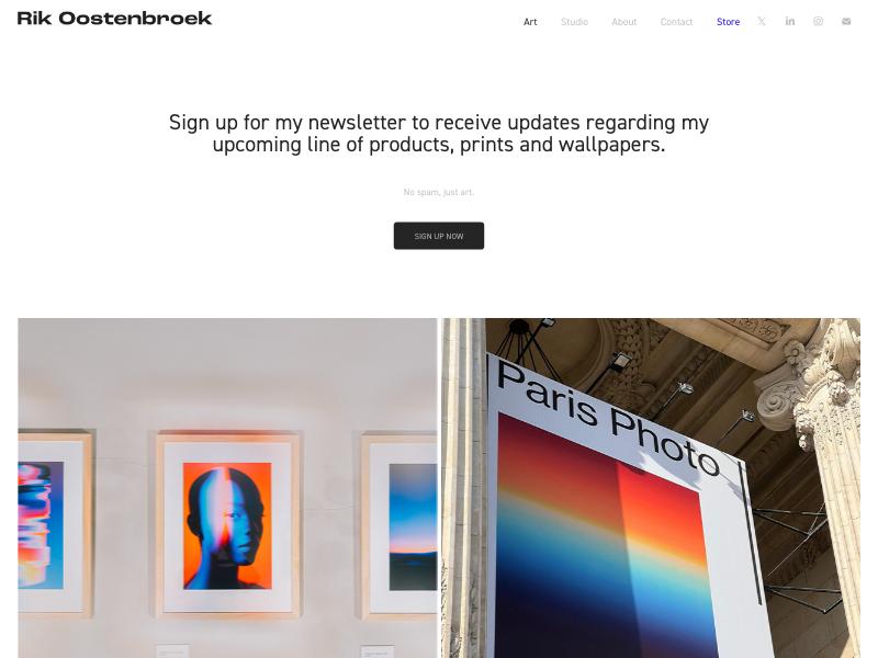 Rik Oostenbroek, Art Director portfolio website
