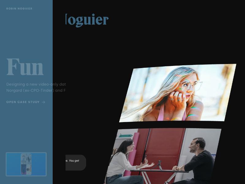 Robin Noguier, Designer portfolio website