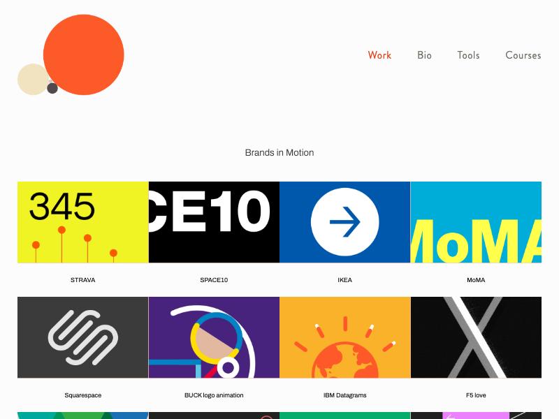 Sander van Dijk, Motion Designer portfolio website