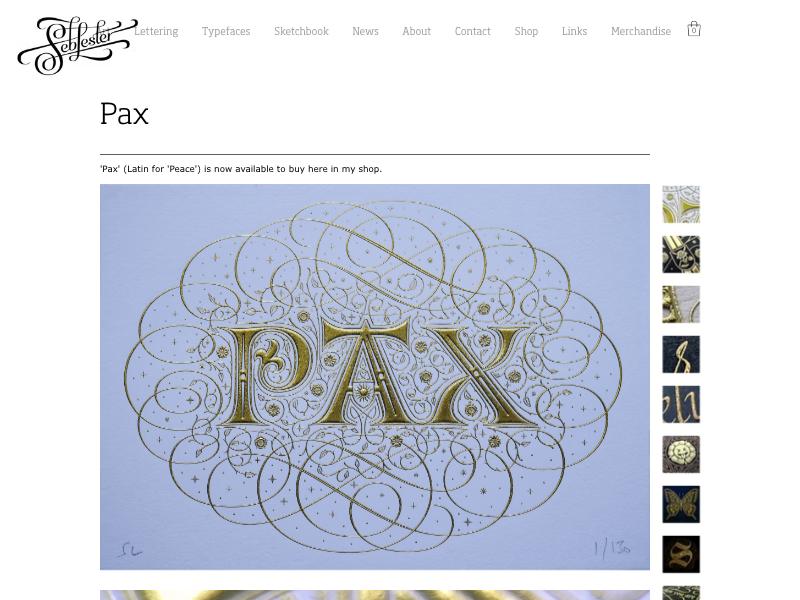 Seb Lester, Lettering Artist portfolio website