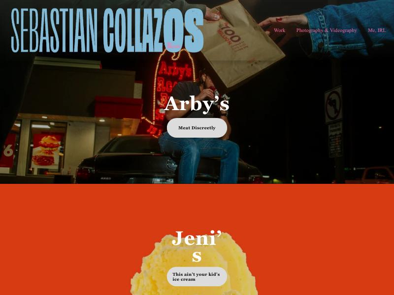 Sebastian Collazos, Art Director portfolio website