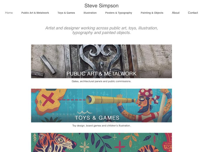 Steve Simpson, Illustrator portfolio website