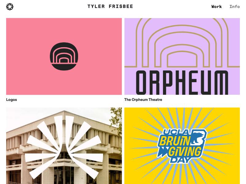 Tyler Frisbee — Designer portfolio website