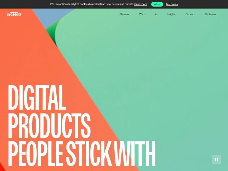 ustwo agency website (ustwo.com)