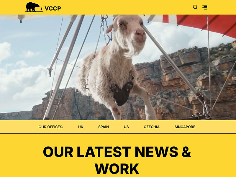 VCCP agency website (vccp.com)